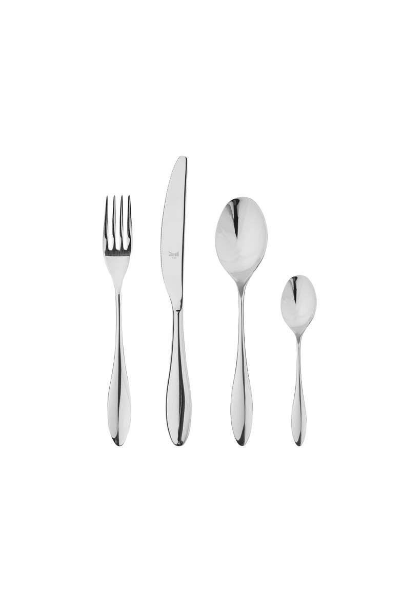 Carinzia 24-Piece Flatware Set, Main, color, STAINLESS SHINY