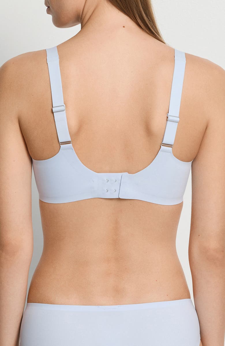 Hanro Invisible Touch Wireless Soft Cup Bra, Alternate, color, Blue Dove