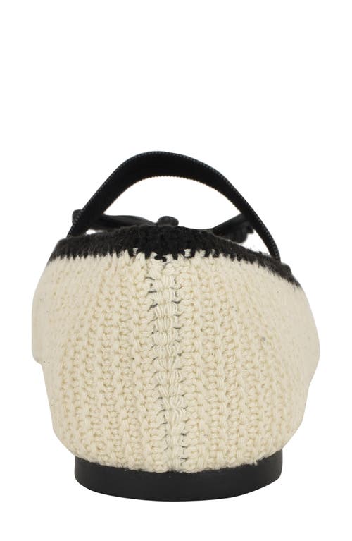 Guess Women's Maysa Crochet Knit Mary Jane Flats In Ivory