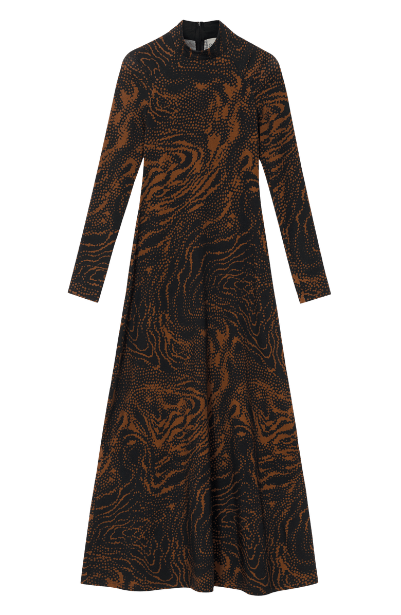 Untitled in Motion Speculus Turtleneck Jersey Maxi Dress, Main, color, 