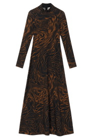 Untitled in Motion Speculus Turtleneck Jersey Maxi Dress