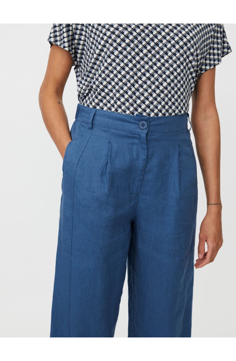 Masai Copenhagen MaPunna Cropped Linen Pants, Alternate, color, Ensign Blue