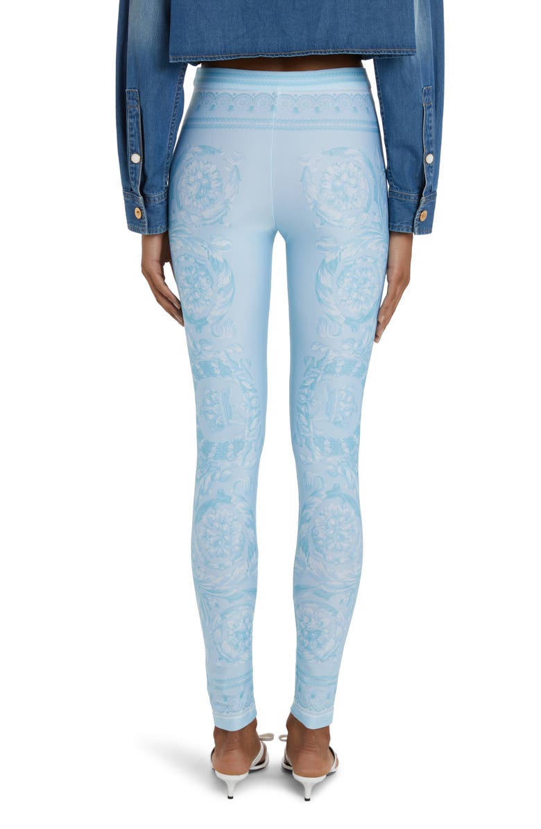 Versace Baroque Print Leggings, Alternate, color,