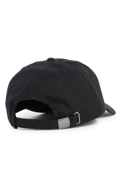 Calvin Klein Embroidered Patch Baseball Cap In Black