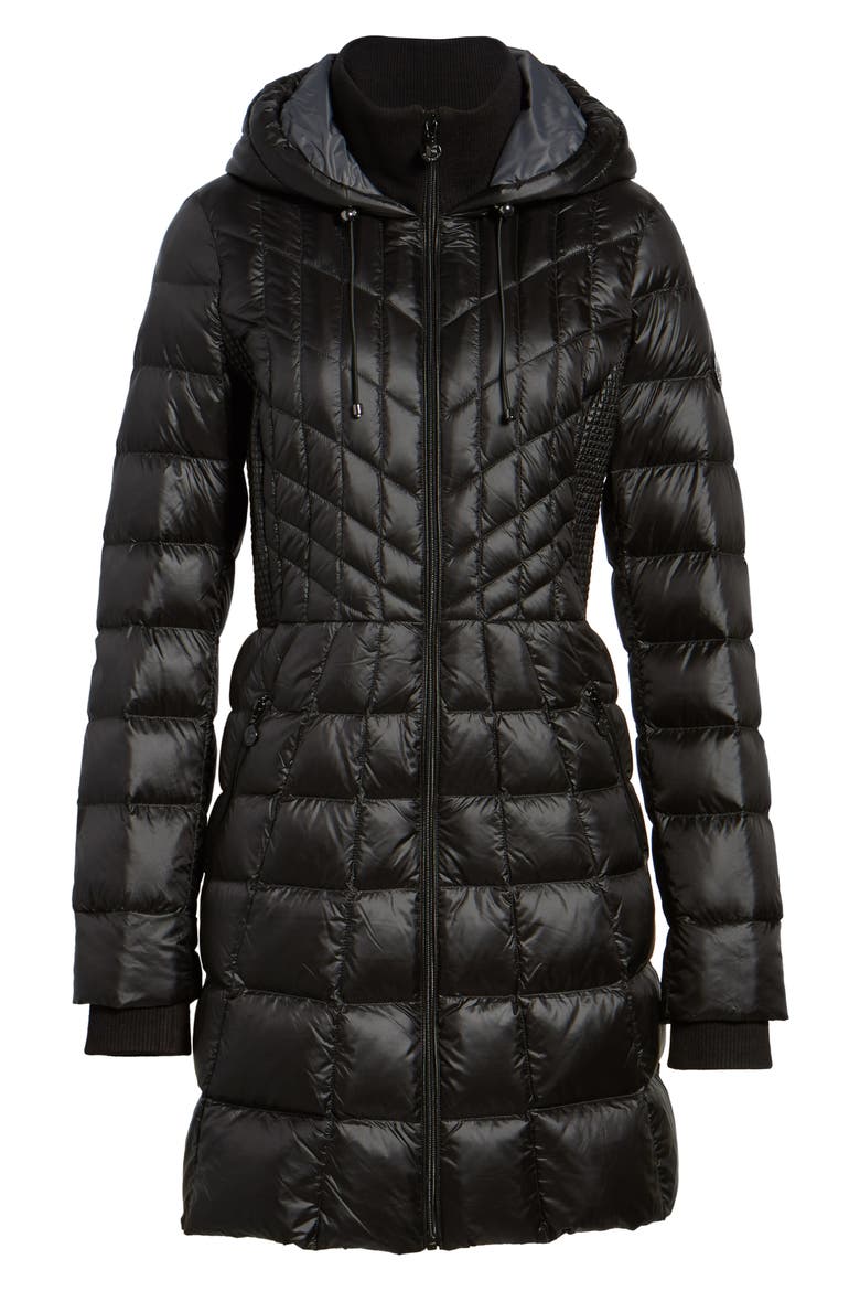 Down & PrimaLoft® Coat, Alternate, color, BLACK CHARCOAL