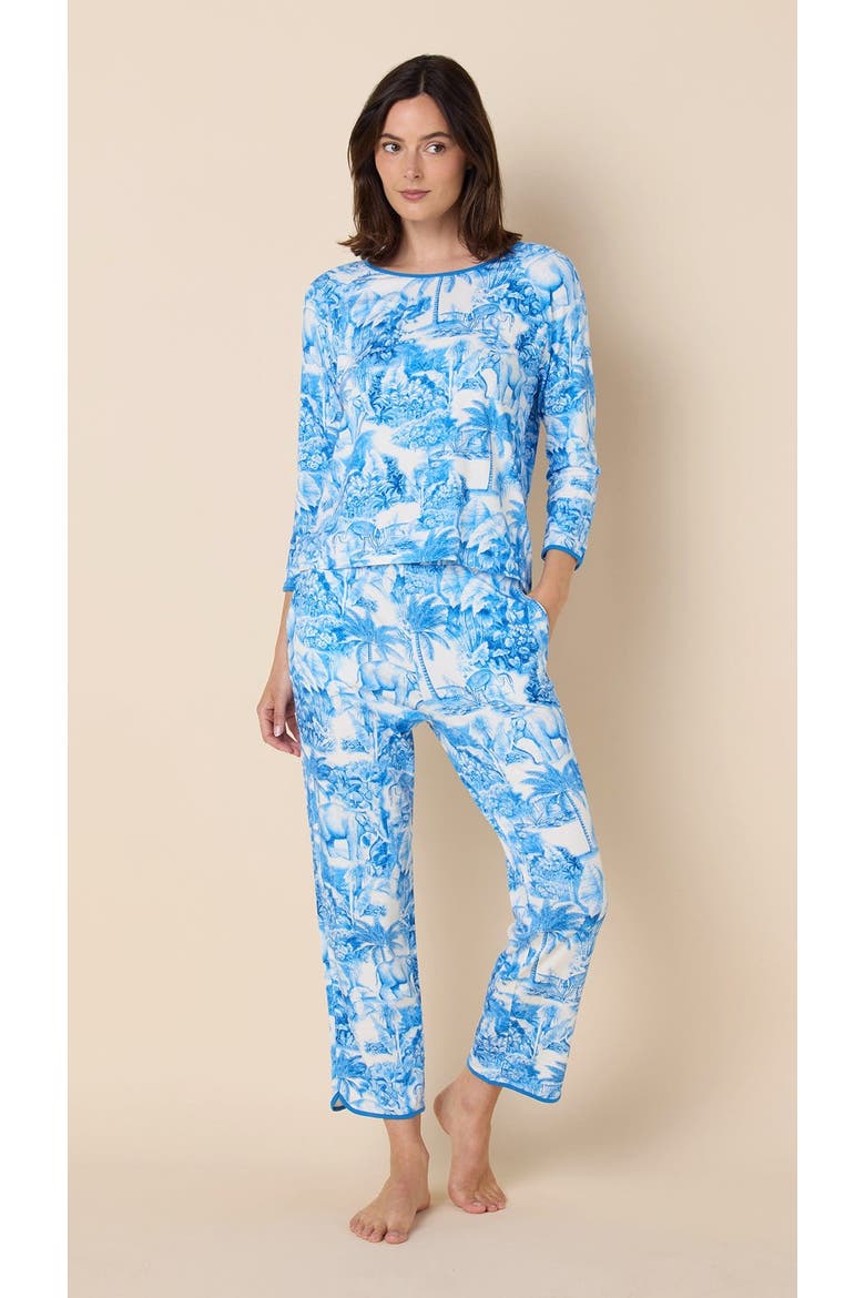 Pima Knit Simple Set, Alternate, color, Palm Grove Blue
