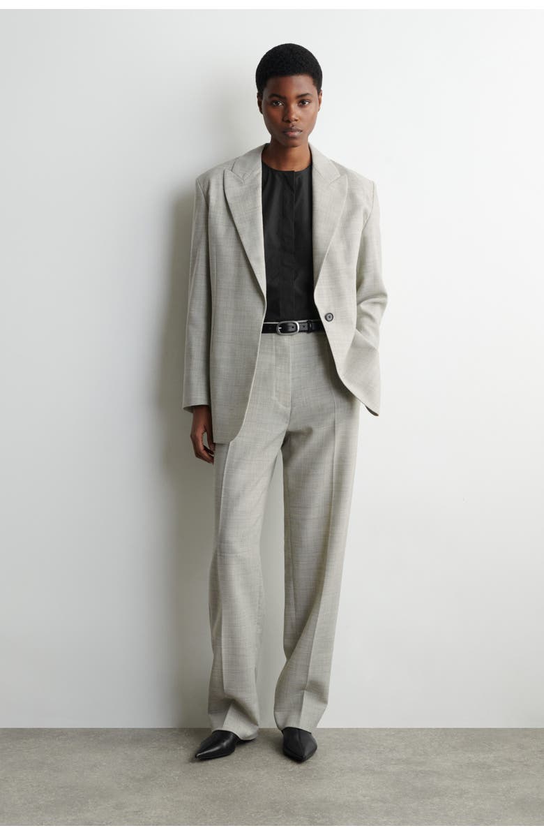 COS Sculptural Pima Cotton-Poplin Blouse, Alternate, color, Black