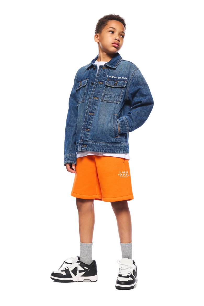 Kids' Diag Denim Jacket, Alternate, color, STEEL INDIGO