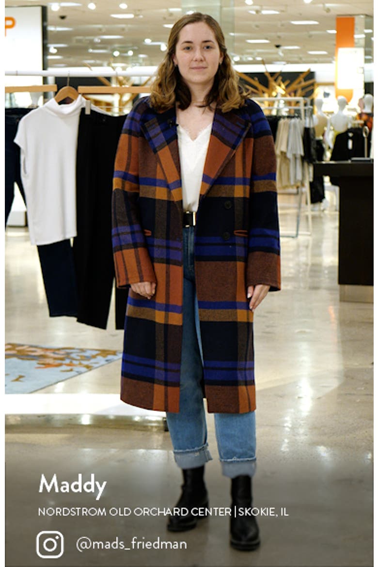 Walker Relaxed Fit Plaid Coat video