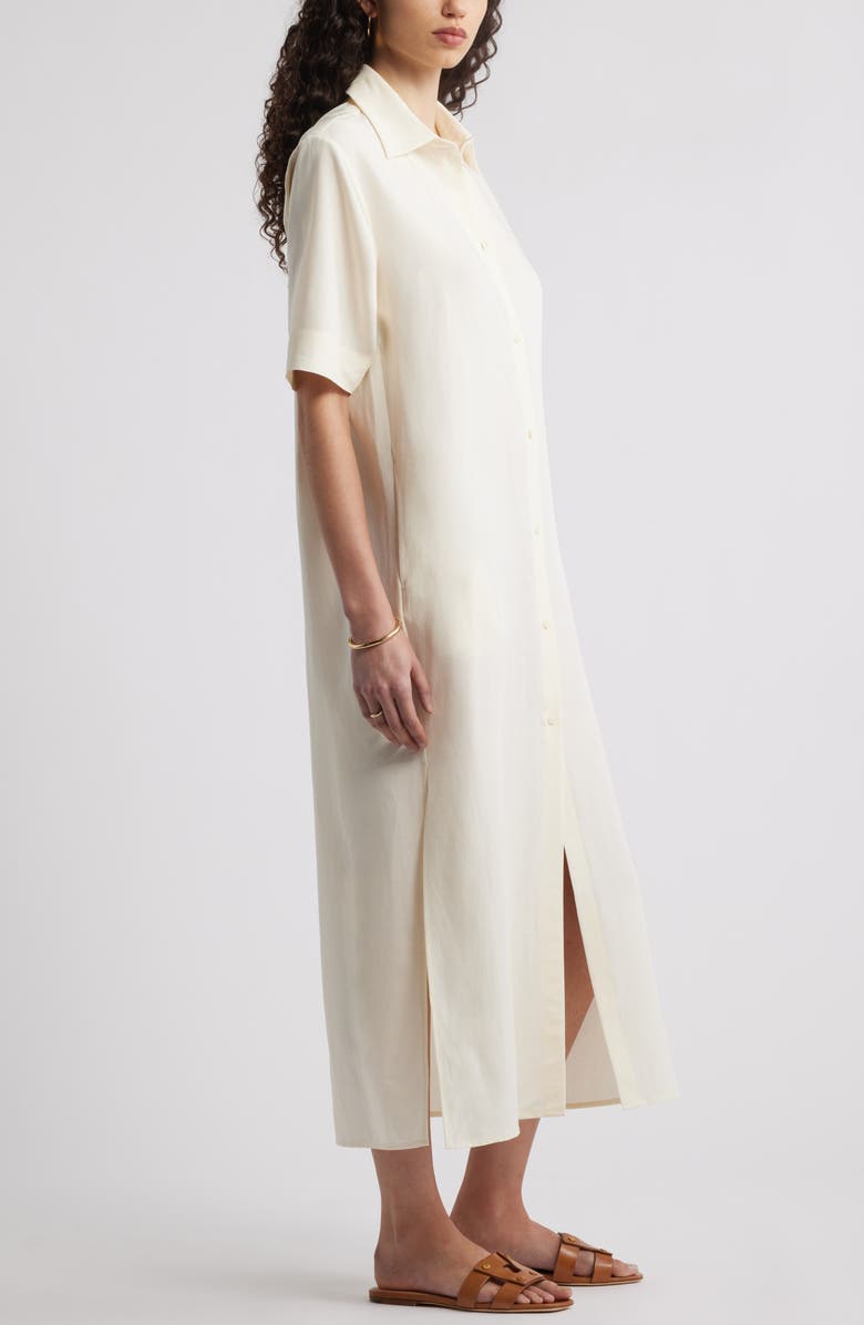 Nordstrom Button Front Shirtdress, Alternate, color, Ivory Tofu