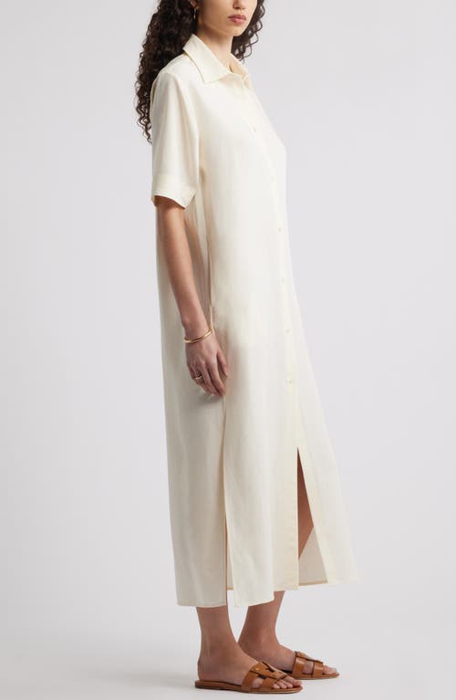 Nordstrom Button Front Shirtdress In Neutral