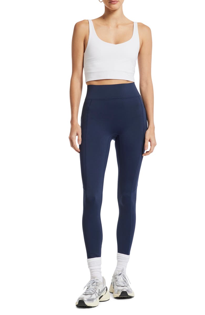 BANDIER Center Stage Pocket Leggings, Alternate, color, Navy Blazer