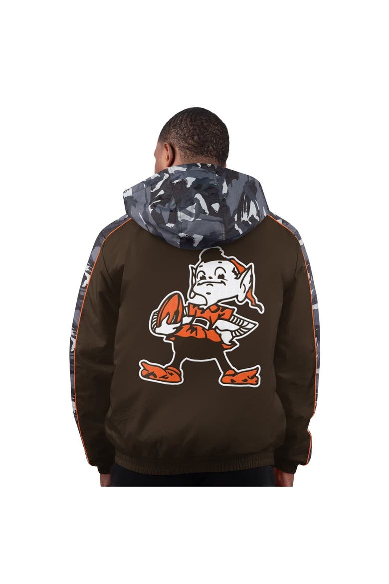 Men's Starter Brown Cleveland Browns Thursday Night Gridiron Full-Zip Hoodie Jacket, Alternate, color, Brown