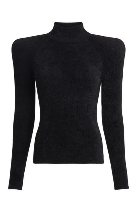 Fluffy ribbed knit jumper