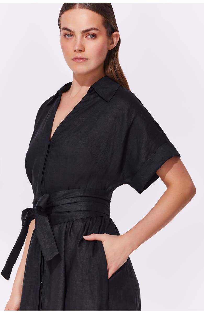 Gottex Hokkaido Shirt Dress Cover-Up, Alternate, color, Black