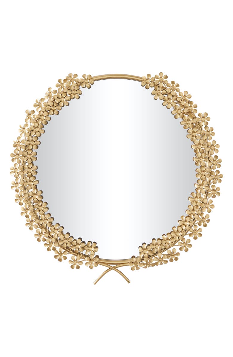 VIVIAN LUNE HOME Floral Leaf Mirror, Main, color, 