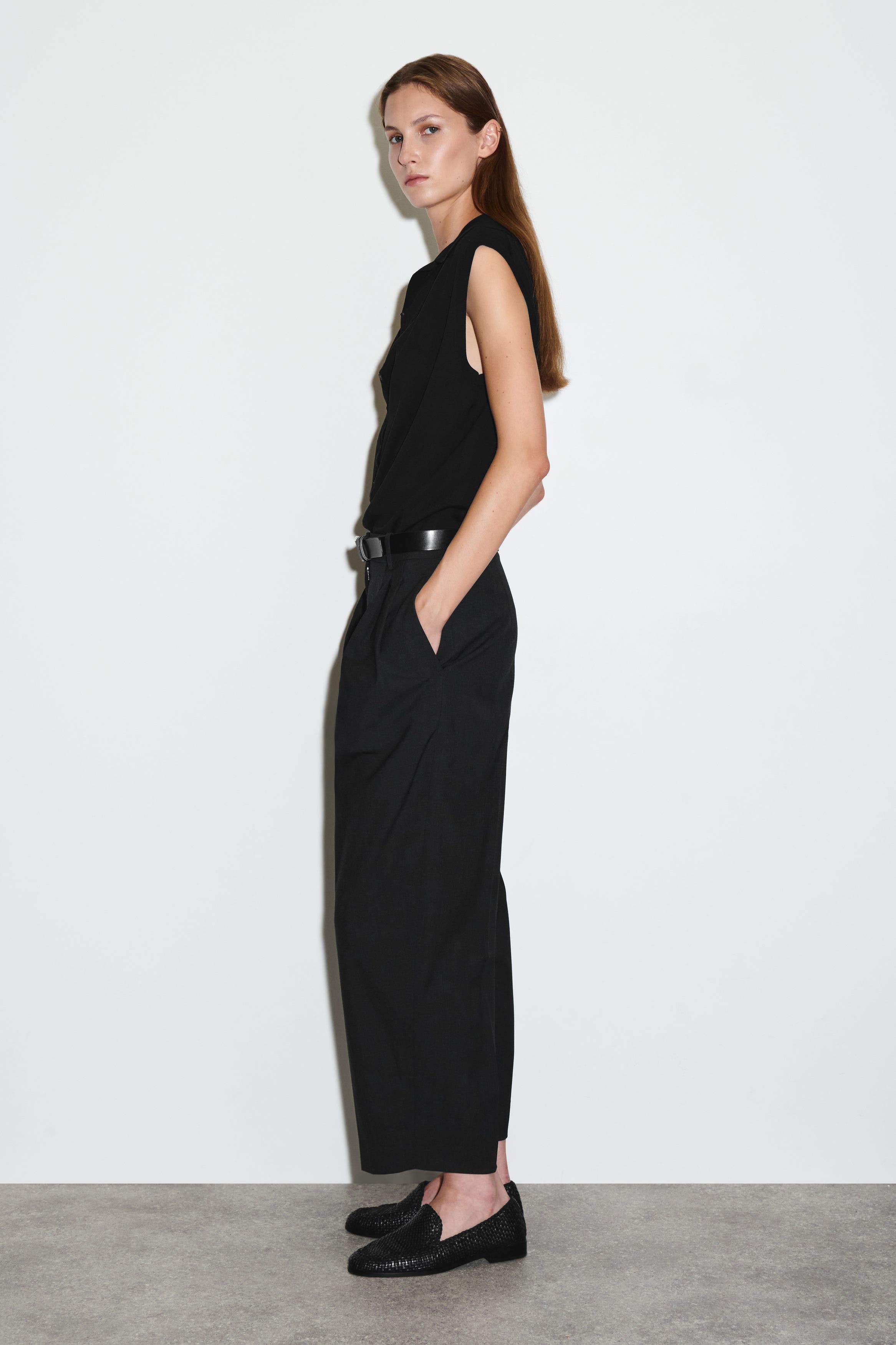 Pleated Barrel-Leg Wool Pants - image 2