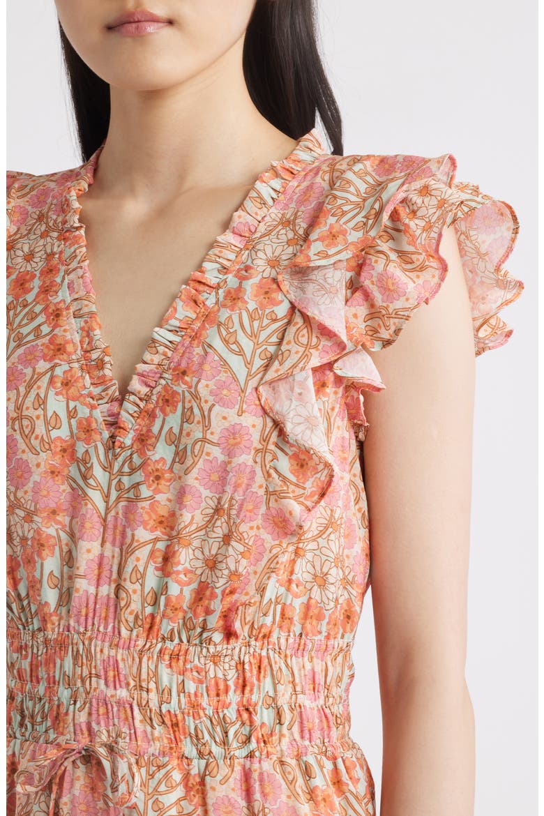 Muriel Floral Print Minidress, Alternate, color, BLUE BELL MULTI