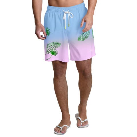 Men's Margaritaville Light Blue Buffalo Bills Sunset On The Beach Swim Shorts