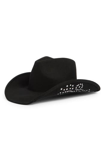 Bcbg Studded Cowboy Hat In Black