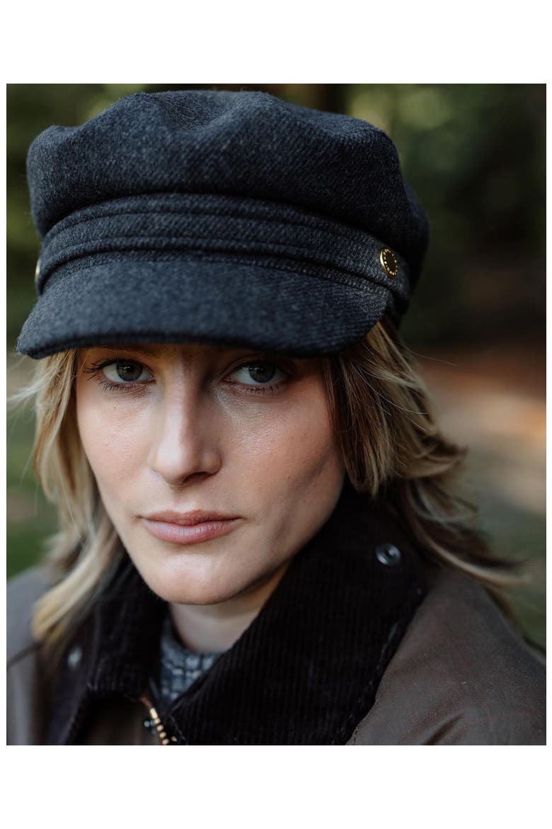 Bothal Newsboy Cap, Alternate, color, CHARCOAL GREY