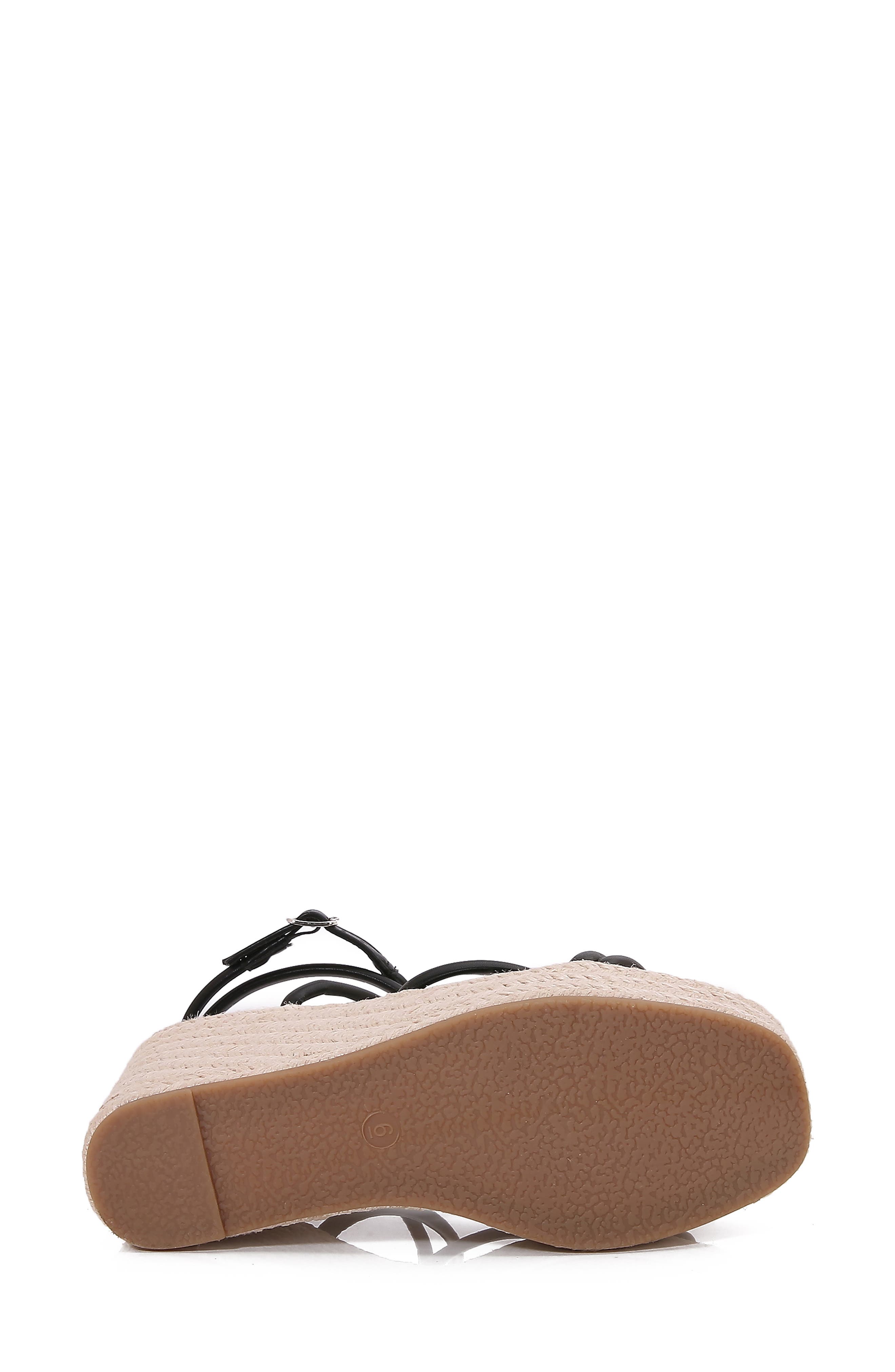 BERNESS Rhea Espadrille Wedge Sandal, Alternate, color, Black