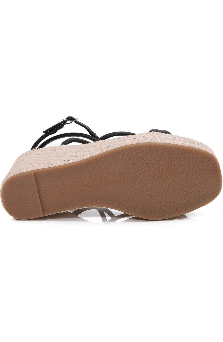 BERNESS Rhea Espadrille Wedge Sandal, Alternate, color, Black