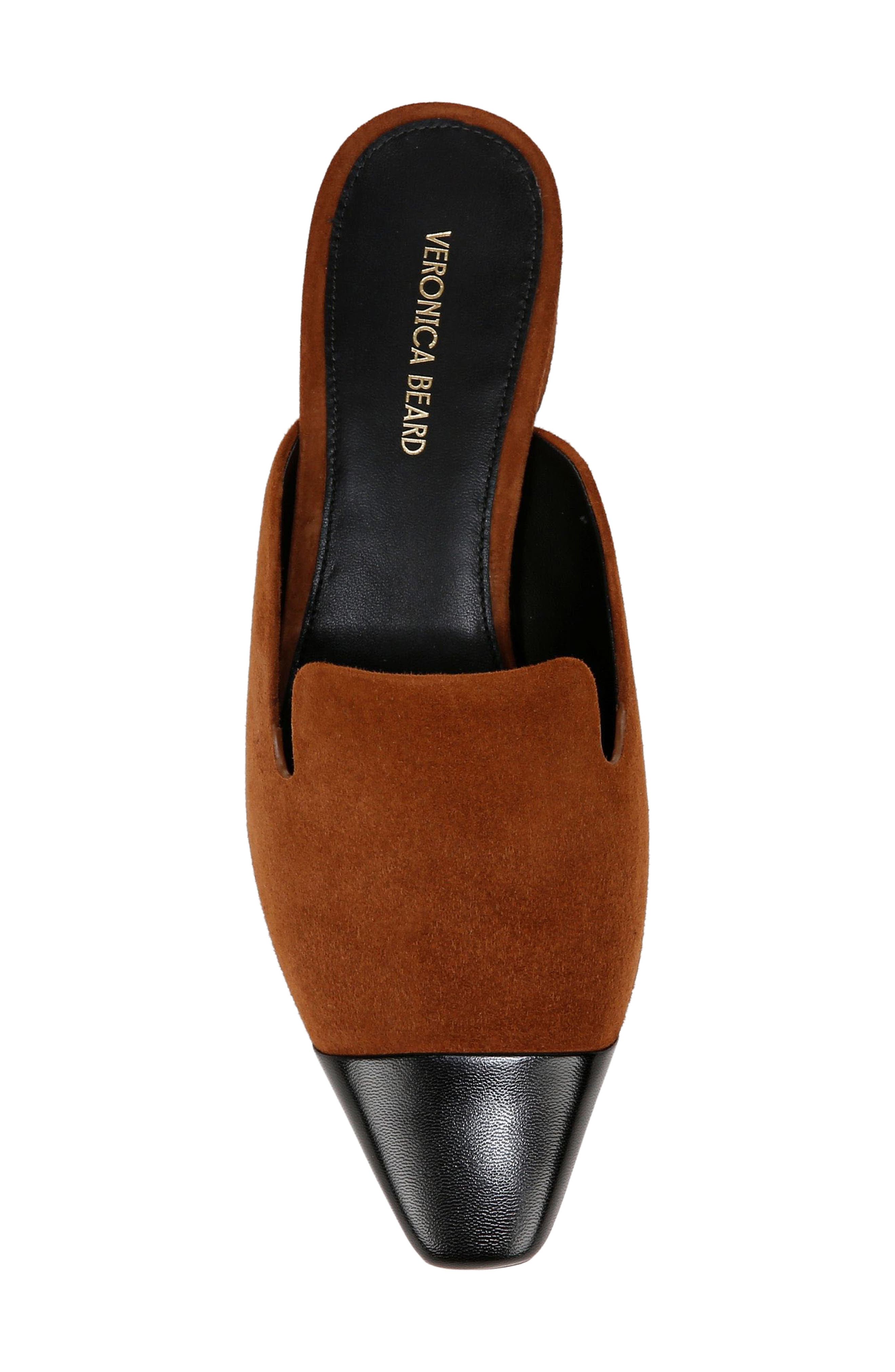 Veronica Beard Cecile Cap Toe Mule, Alternate, color, Caramel/ Black