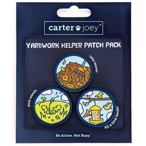 Yardwork Helper Patches 3 Colorful Embroidered Hook