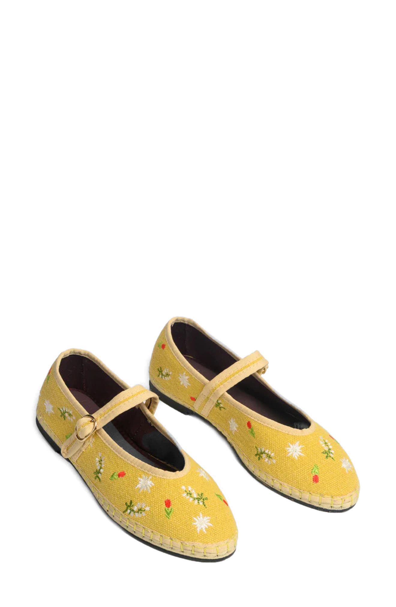 Pierre Mountain Garden Mary Jane Flat, Main, color, YELLOW