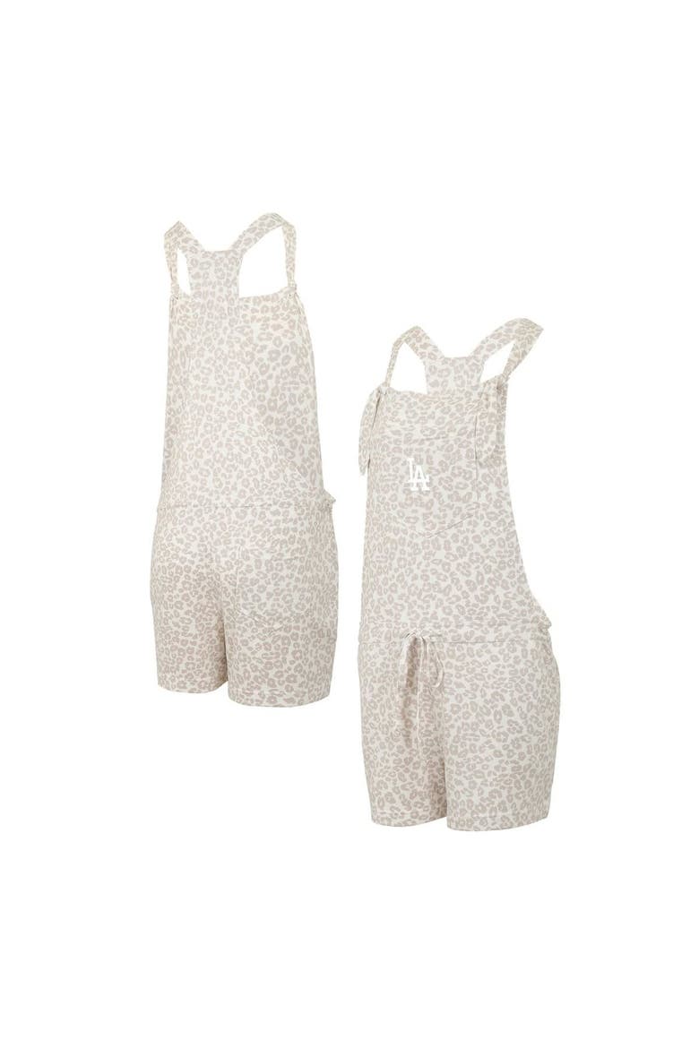 Women's Concepts Sport Cream Los Angeles Dodgers Montana Hacci Knit Romper Overalls, Main, color, Cream