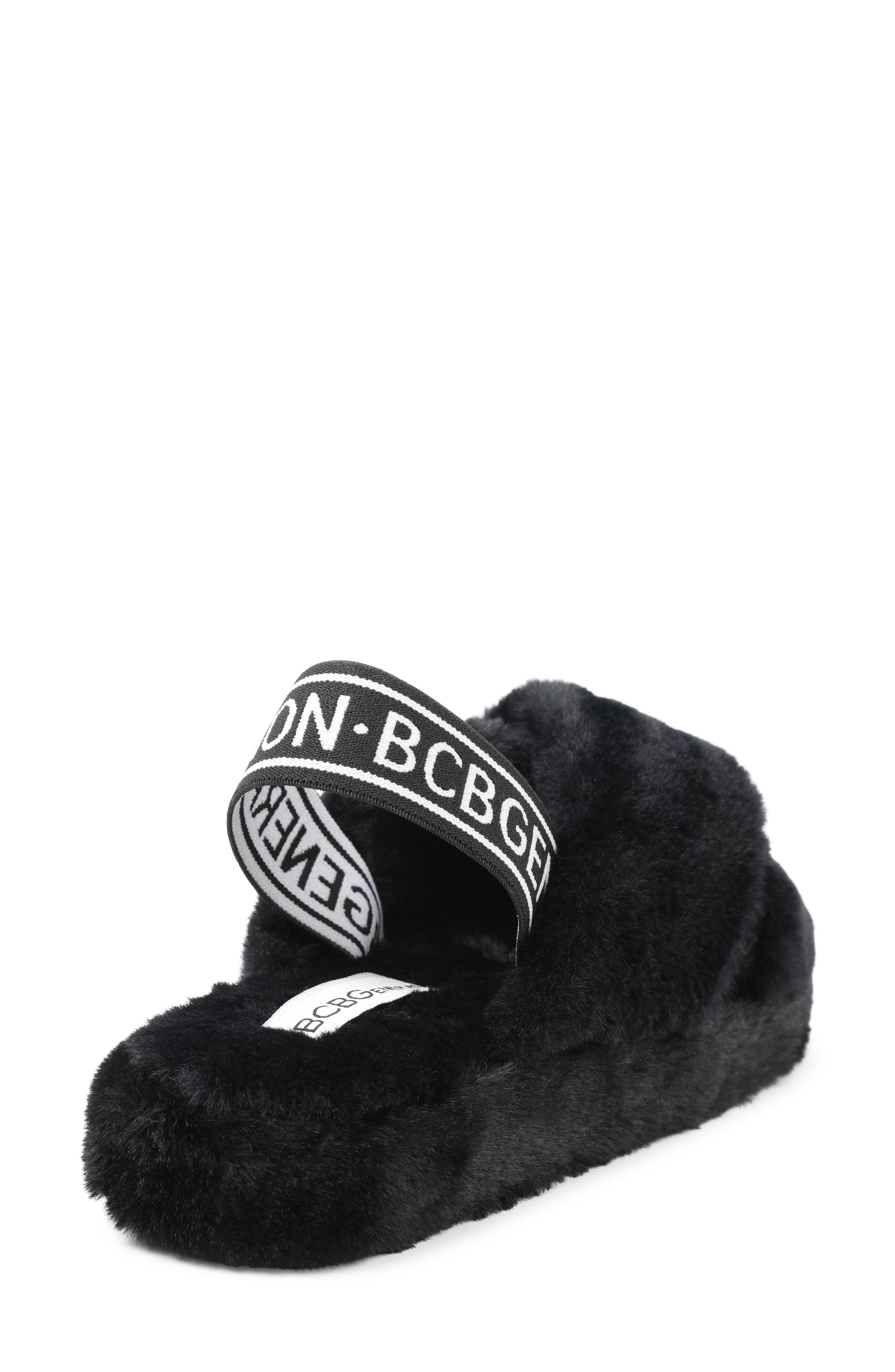BCBGeneration Soffi Faux Fur Slingback Slipper, Alternate, color, 