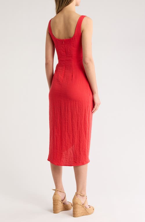 SAM EDELMAN SAM EDELMAN WRAP SKIRT SLEEVELESS MIDI DRESS 