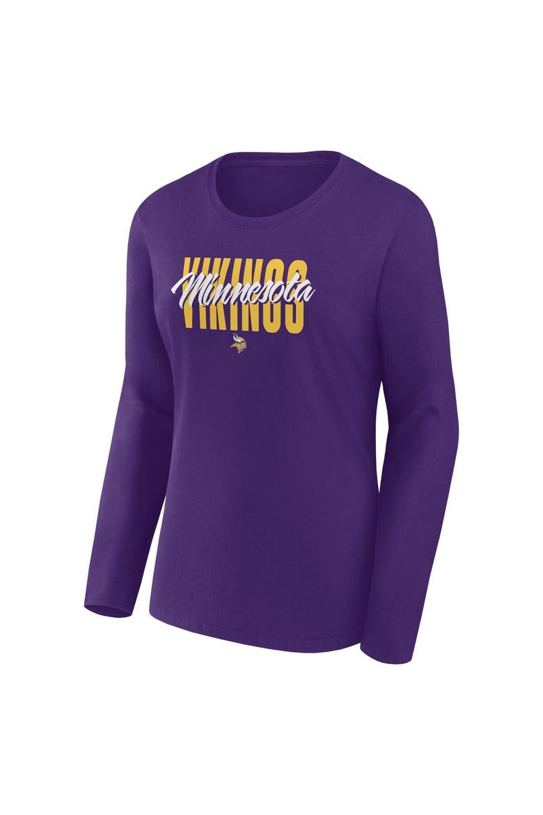Women's Fanatics Purple Minnesota Vikings Long Sleeve Scoop Neck T-Shirt, Alternate, color, Purple