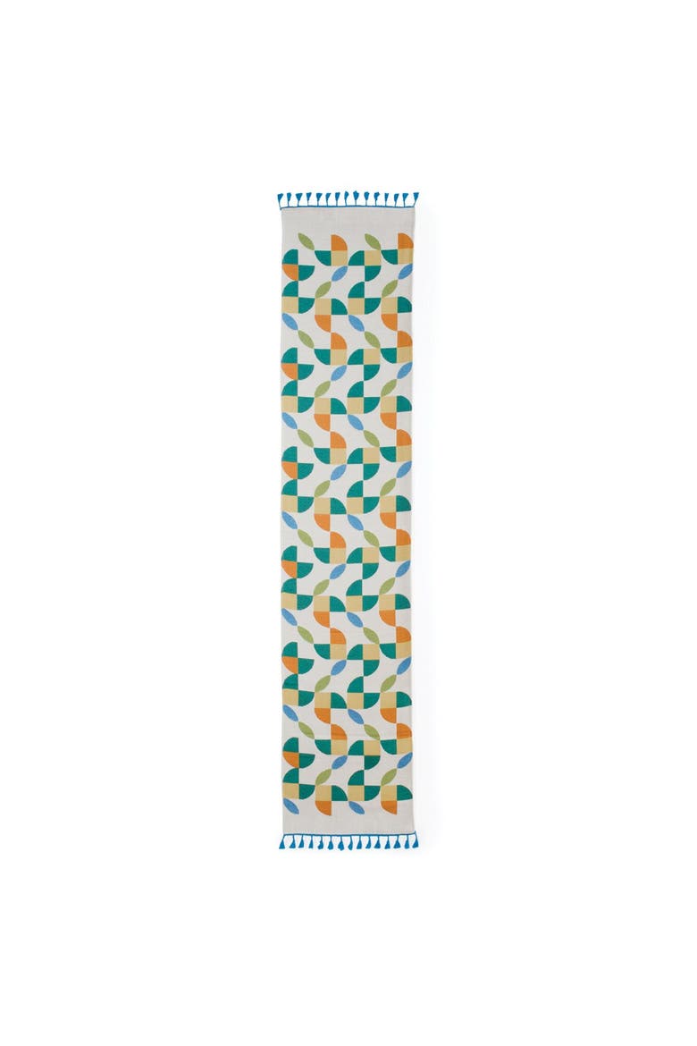 Abstract Petal Decorative Runner, Alternate, color, Multicolored