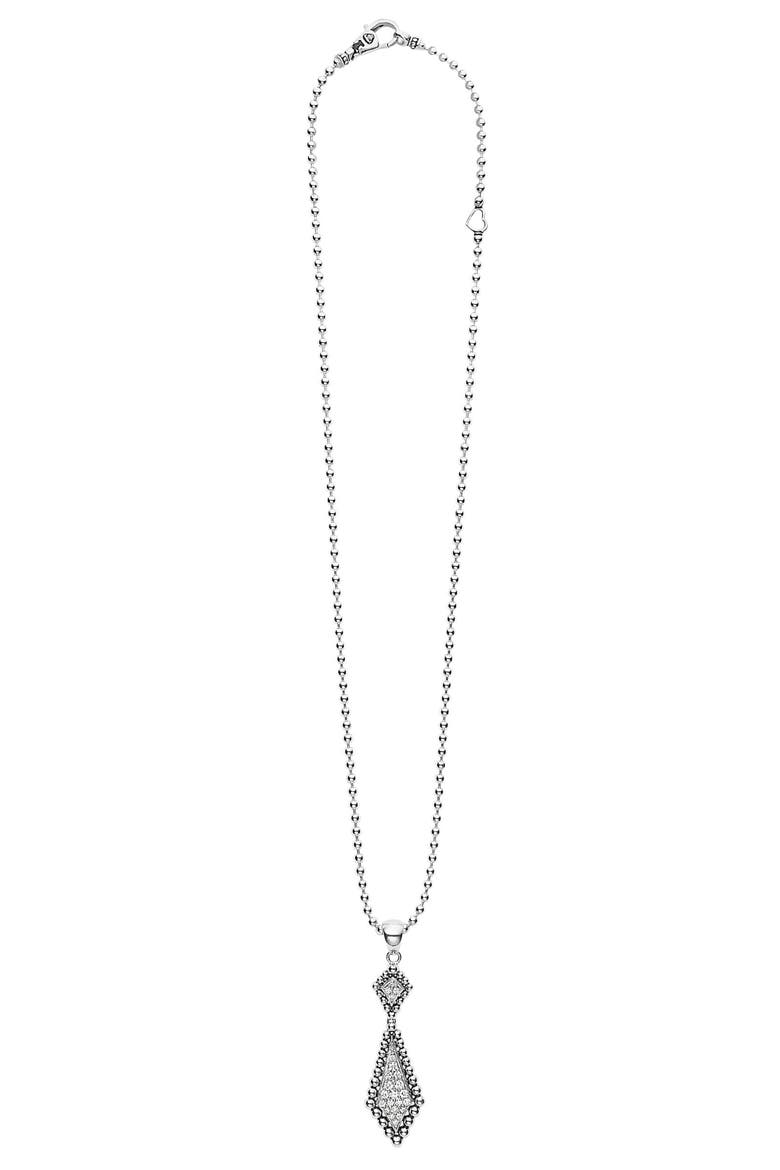 Caviar Spark Diamond Pendant Necklace, Alternate, color, SILVER/ DIAMOND