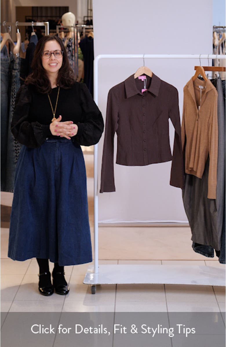 Pinstripe Tailored Button-Up Shirt, sales video thumbnail