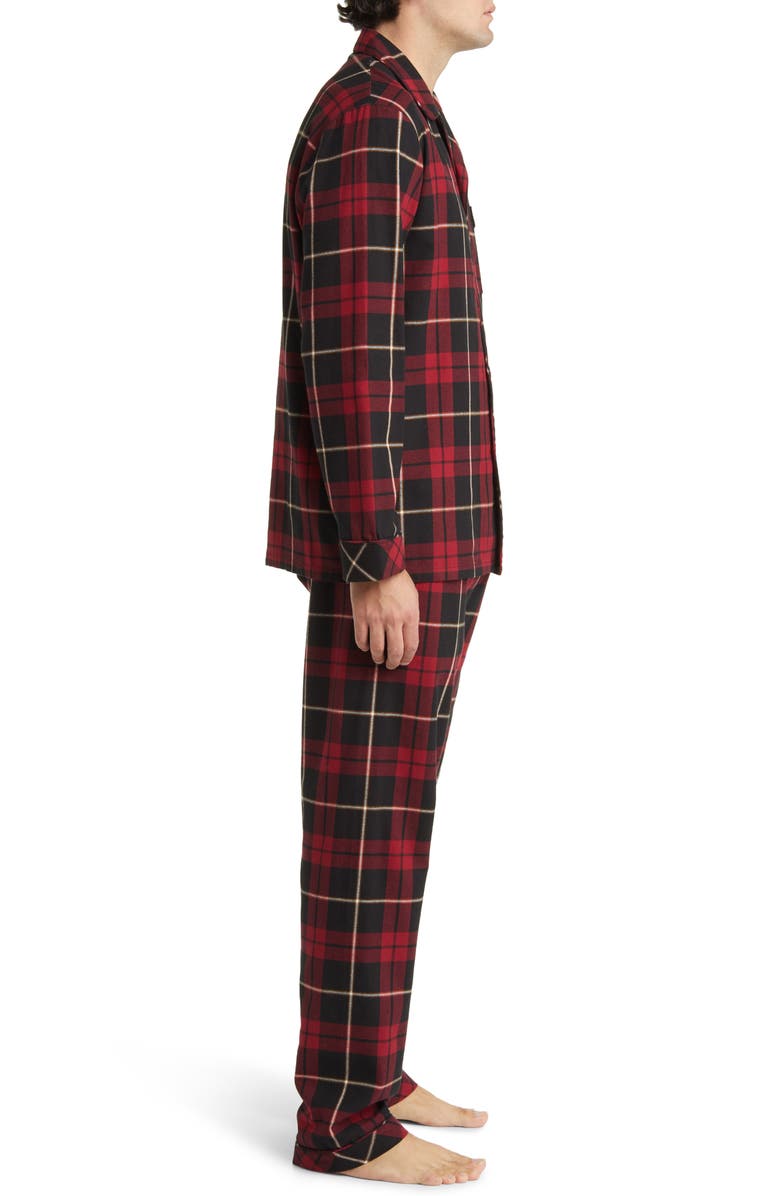 Majestic International Plaid Flannel Pajamas, Alternate, color, 