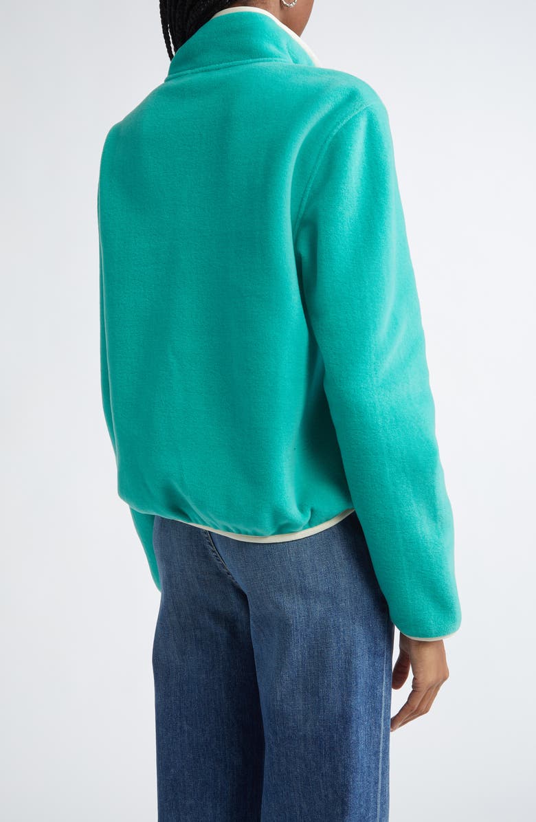 Sporty & Rich Serif Logo Polar Fleece Sweatshirt, Alternate, color, 