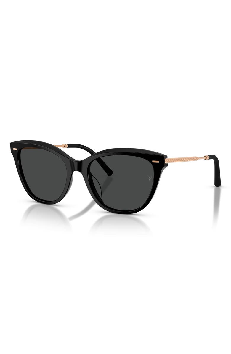 Oliver Peoples x Roger Federer Mr. Federer 55mm Cat Eye Sunglasses, Alternate, color, Black / Dark Slate
