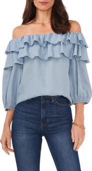 Chaus Ruffle Off the Shoulder Top