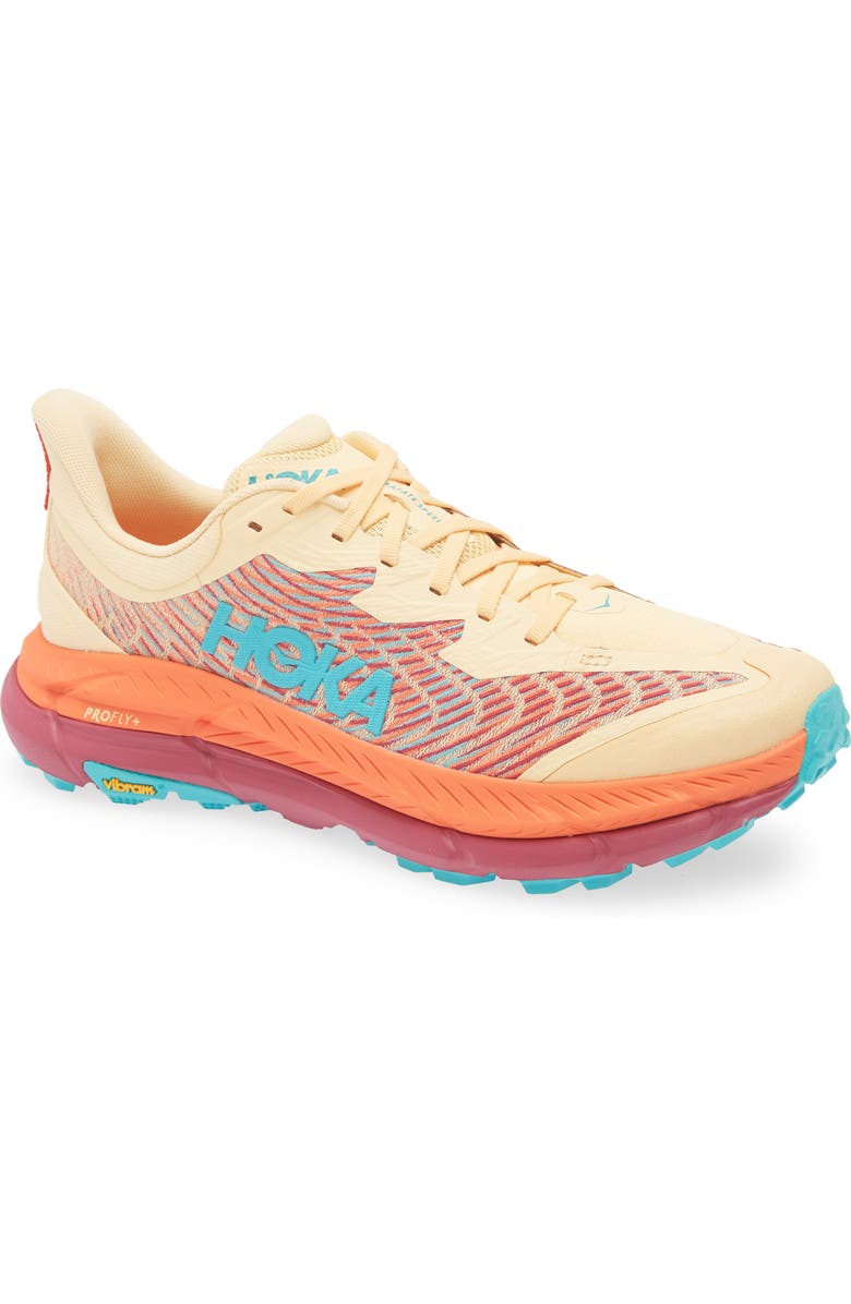 HOKA Mafate Speed 4 Trail Running Shoe, Main, color, Impala / Flame