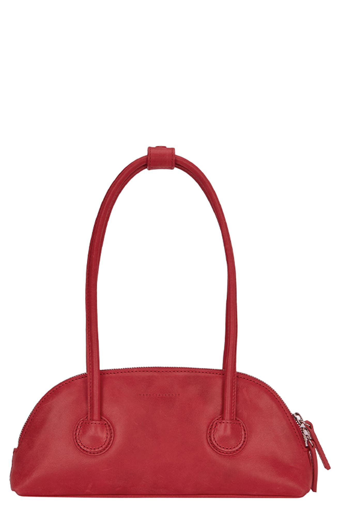 MARGESHERWOOD Bessette Leather Shoulder Bag, Main, color, Apple Red Pull-Up