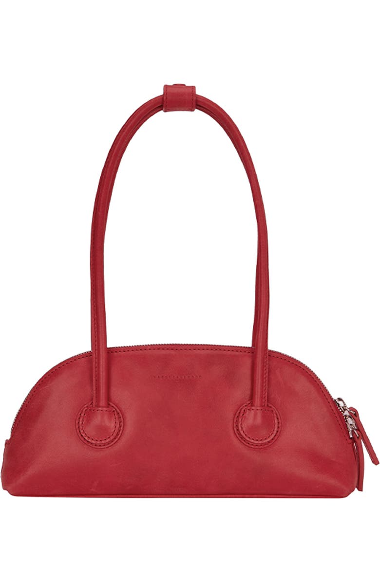 MARGESHERWOOD Bessette Leather Shoulder Bag, Main, color, Apple Red Pull-Up