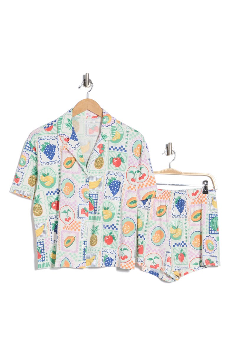 PJ Salvage Cloud Jersey Pajamas, Alternate, color, Ivory