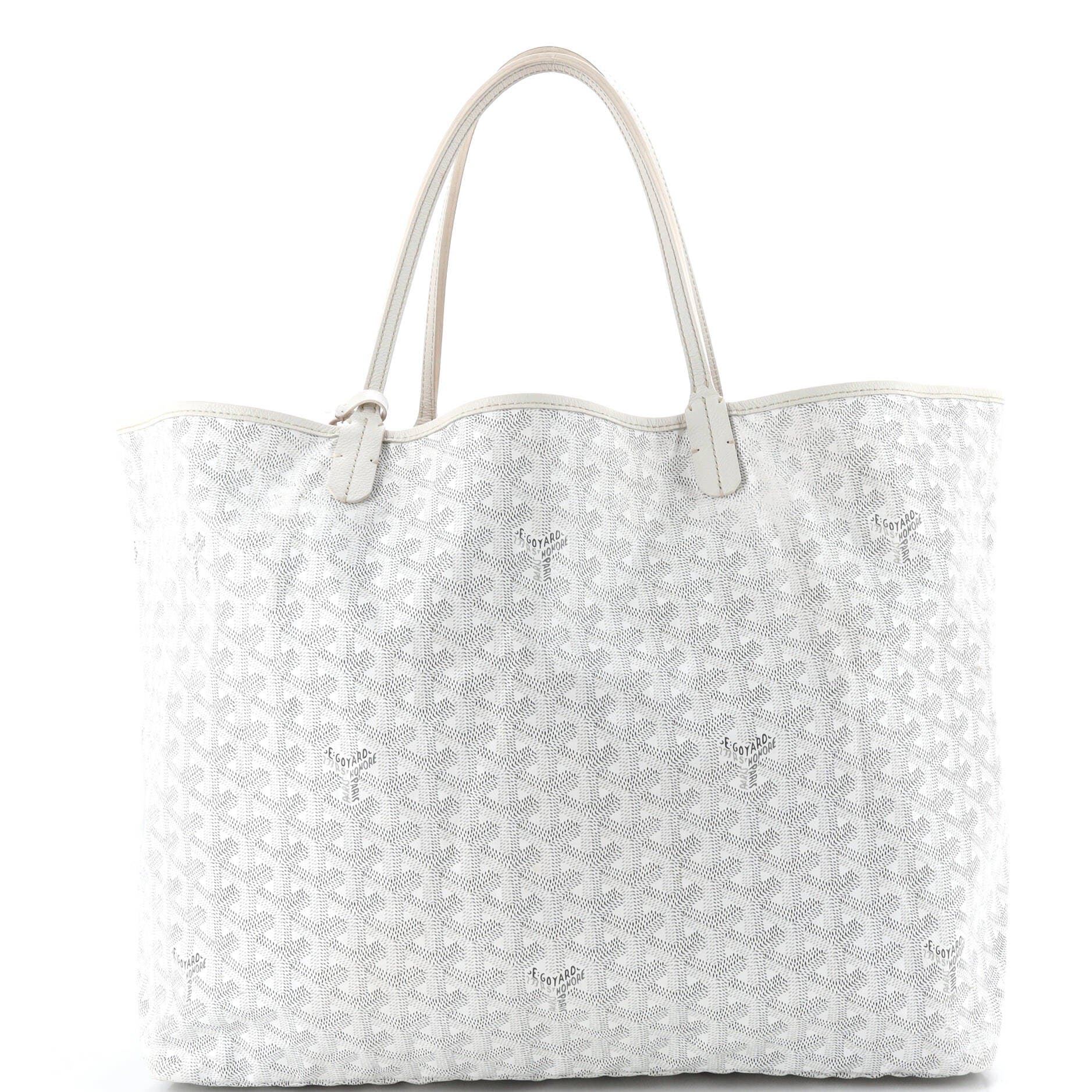 Pre-Owned Goyard Saint Louis Tote Coated Canvas GM, Alternate, color, White