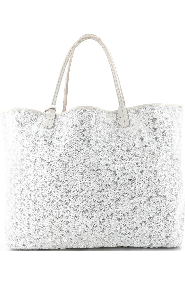 Pre-Owned Goyard Saint Louis Tote Coated Canvas GM, Alternate, color, White