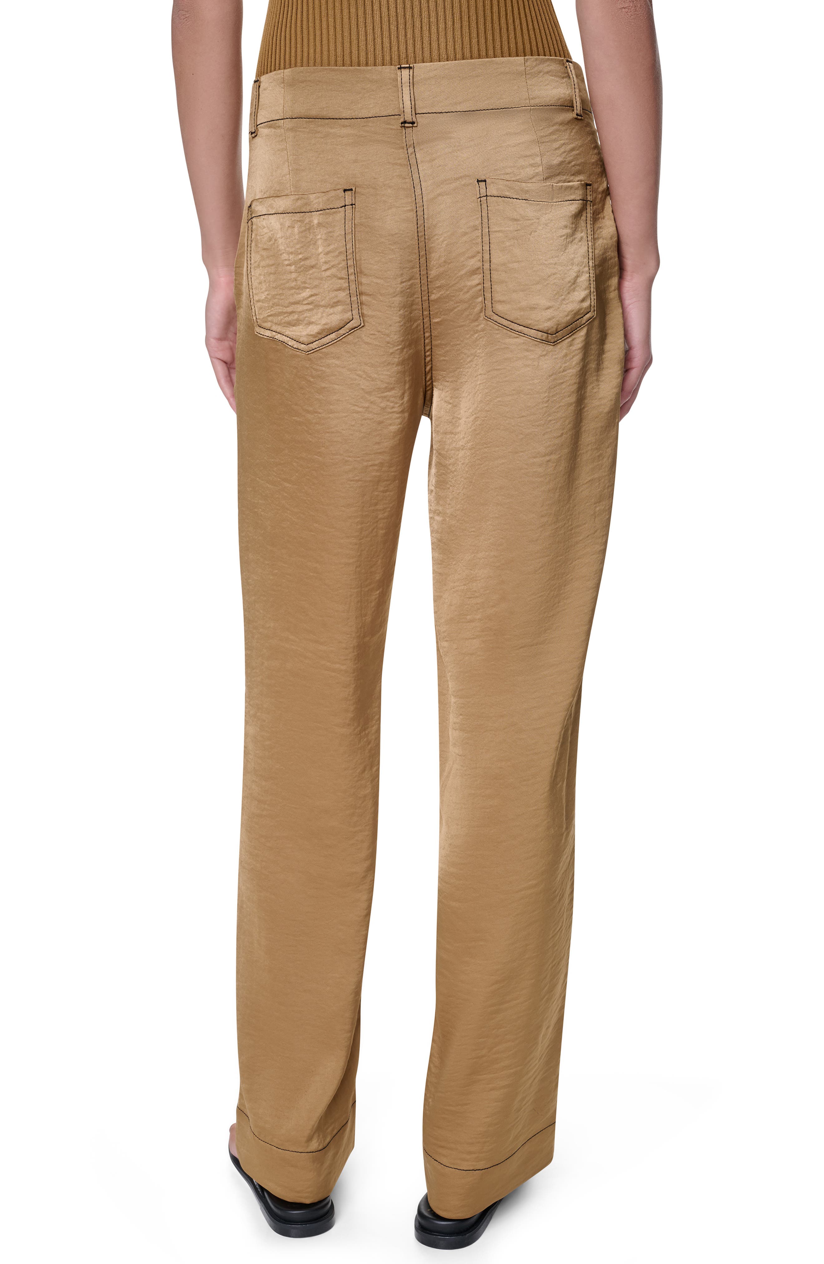 Contrast Stitch Straight Leg Pants - image 4