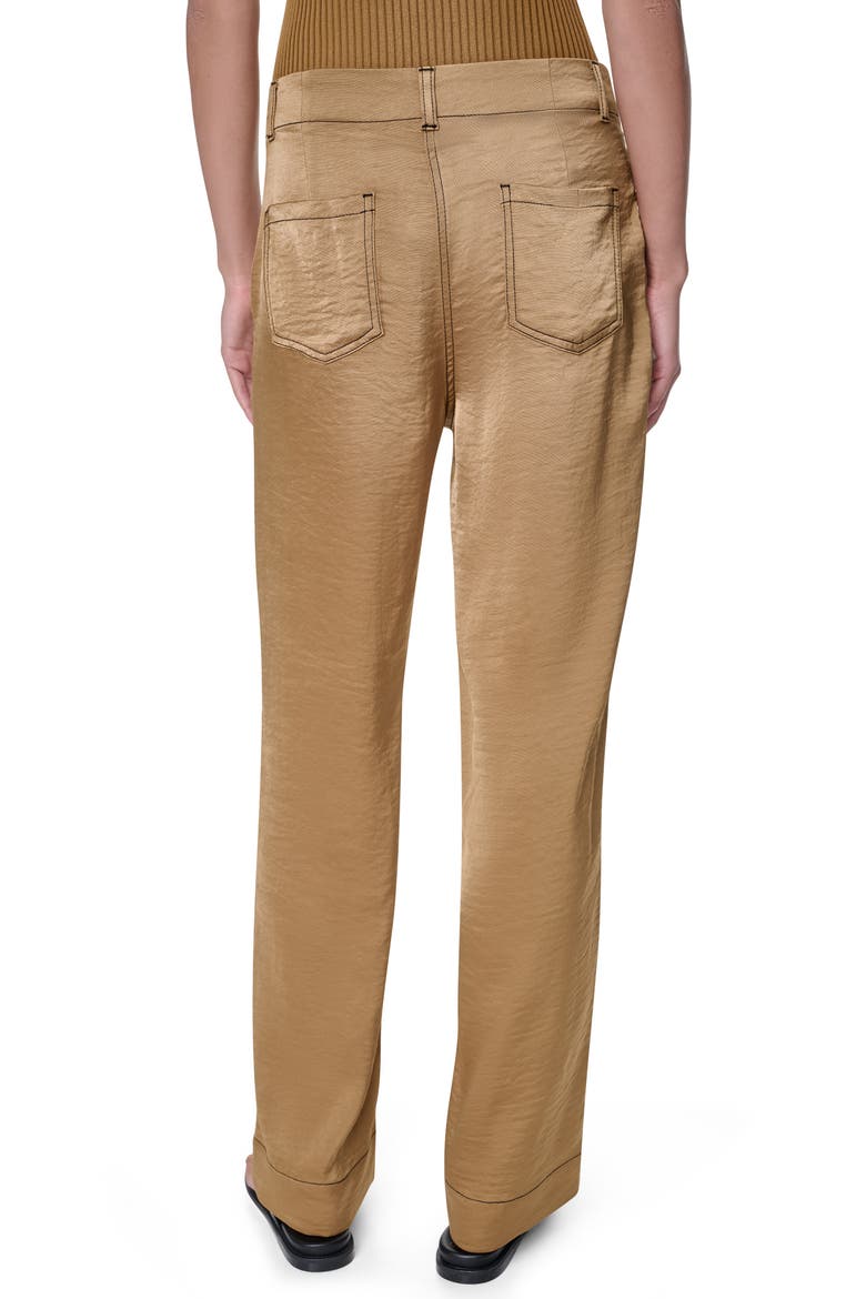 Contrast Stitch Straight Leg Pants, Alternate, color, DUNE