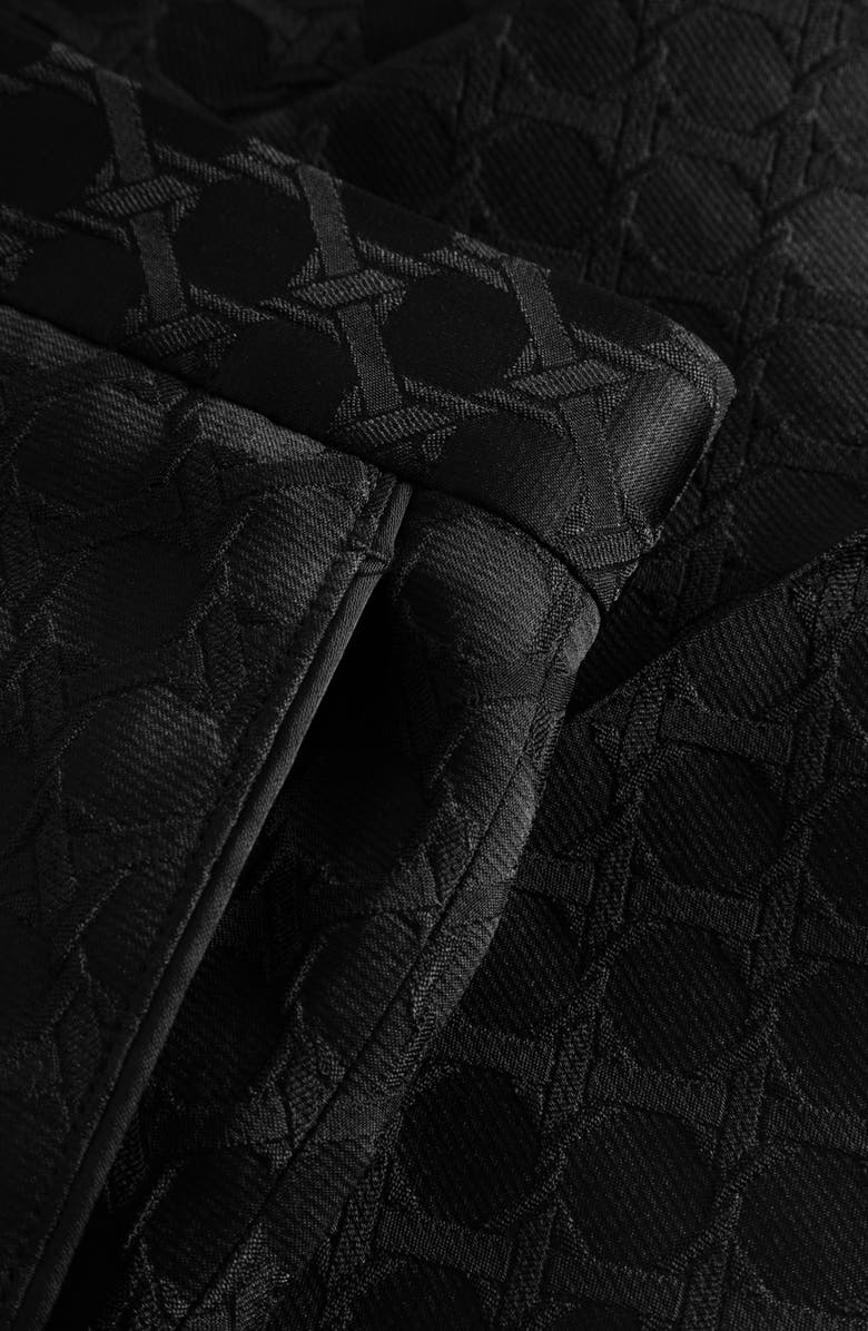 Twisted Tailor Papatya Slim Fit Black Jacquard Suit Trousers, Alternate, color, 